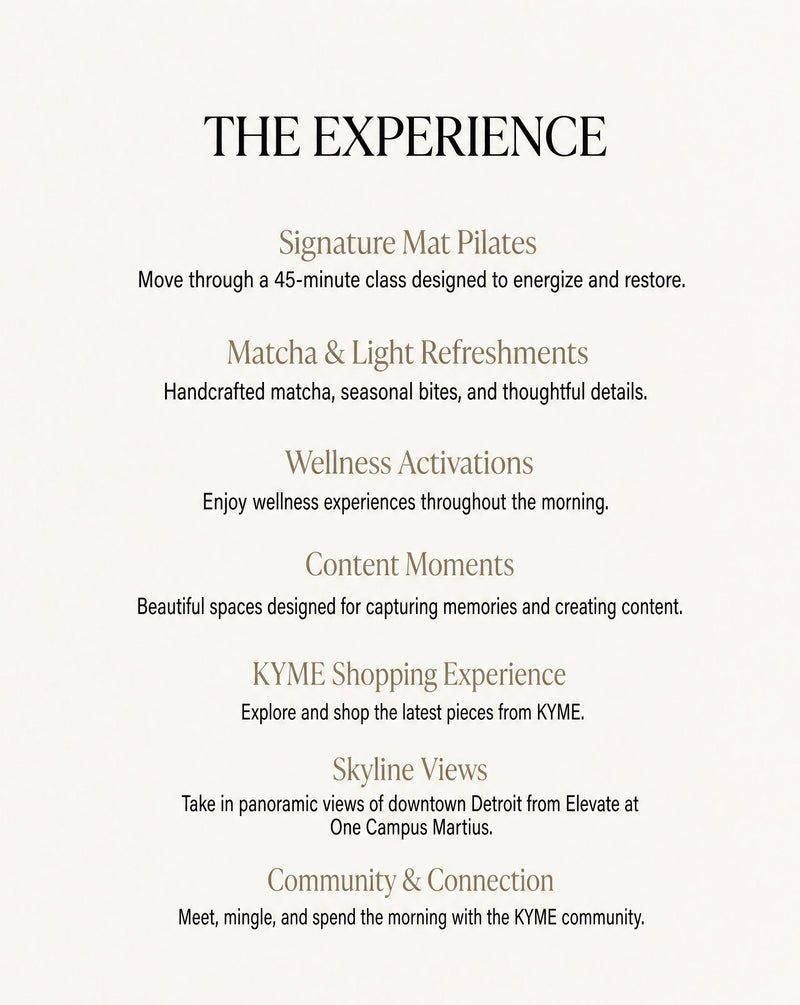 KYME Sunday Social Pilates Club — Detroit, MI | July 26