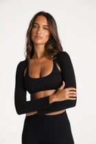 VEIL™ Long Sleeve Shrug - Black