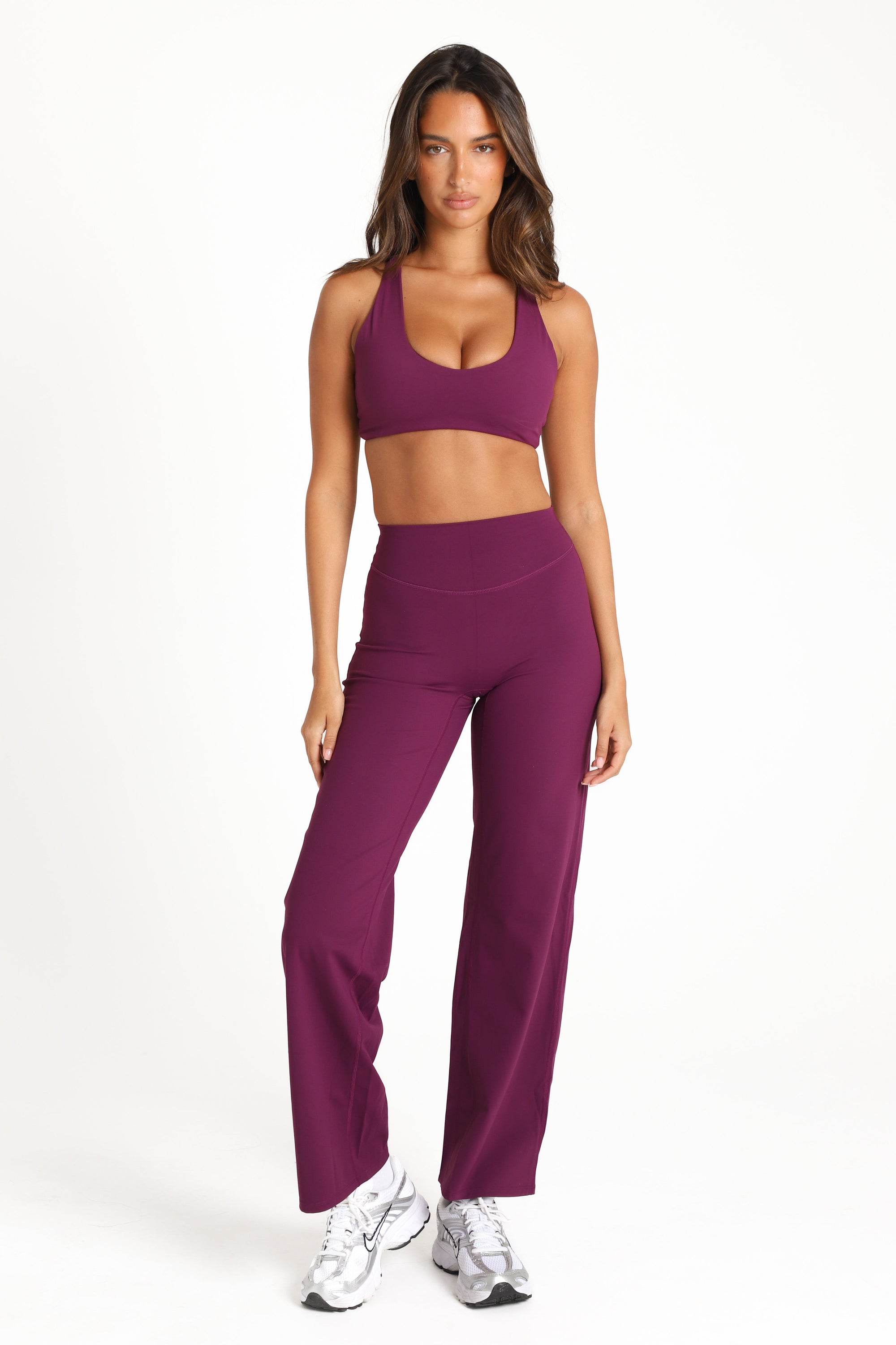VEIL™ Straight Leg Pants - Plum
