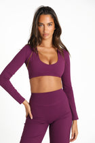 VEIL™ Long Sleeve Shrug - Plum