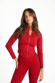 SCULPT™  Zip Jacket - Ruby