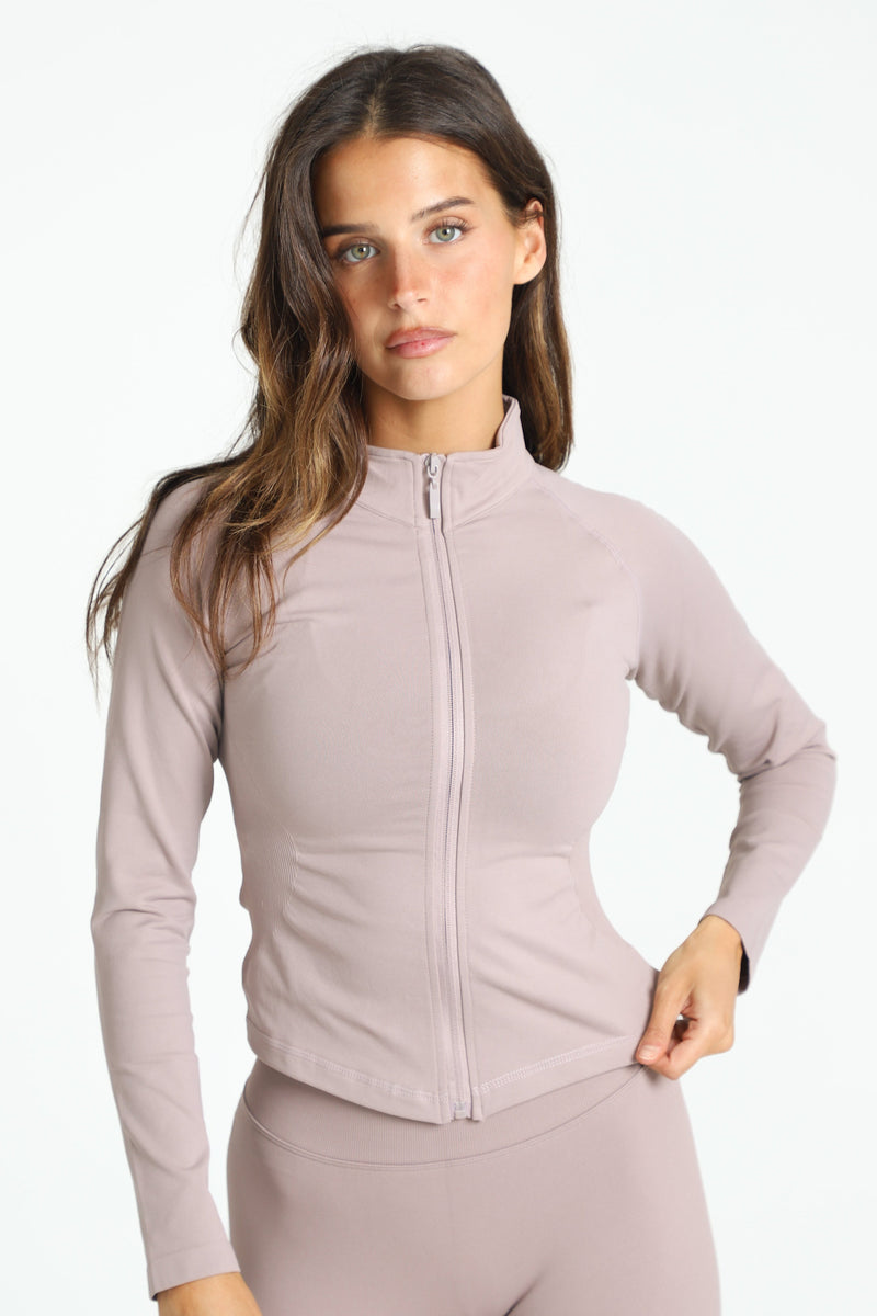SCULPT™  Zip Jacket - Almond